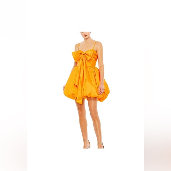 Mac Duggal Women's Spaghetti Strap Balloon Style Mini Dress- Size 10 - Picture 4 of 4